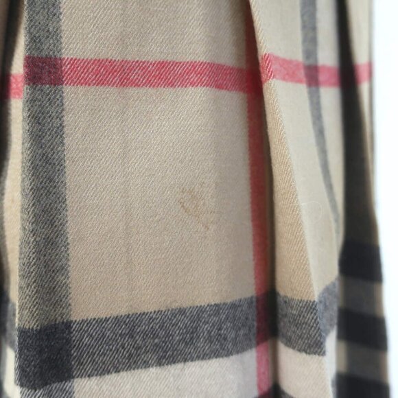 Burberry Nova Check Belted Pleated Skort Beige Stretch Wool Size Small - Picture 5 of 12